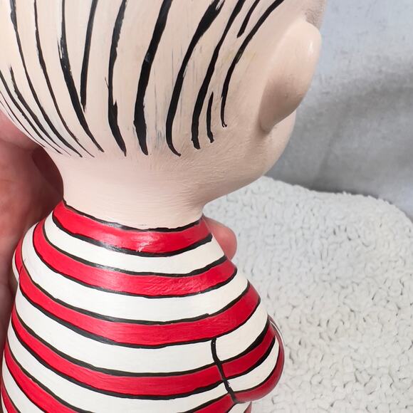 Peanuts Linus Vintage Hand Painted Ceramic RARE 1968 Shultz Charlie Brown - Picture 8 of 15